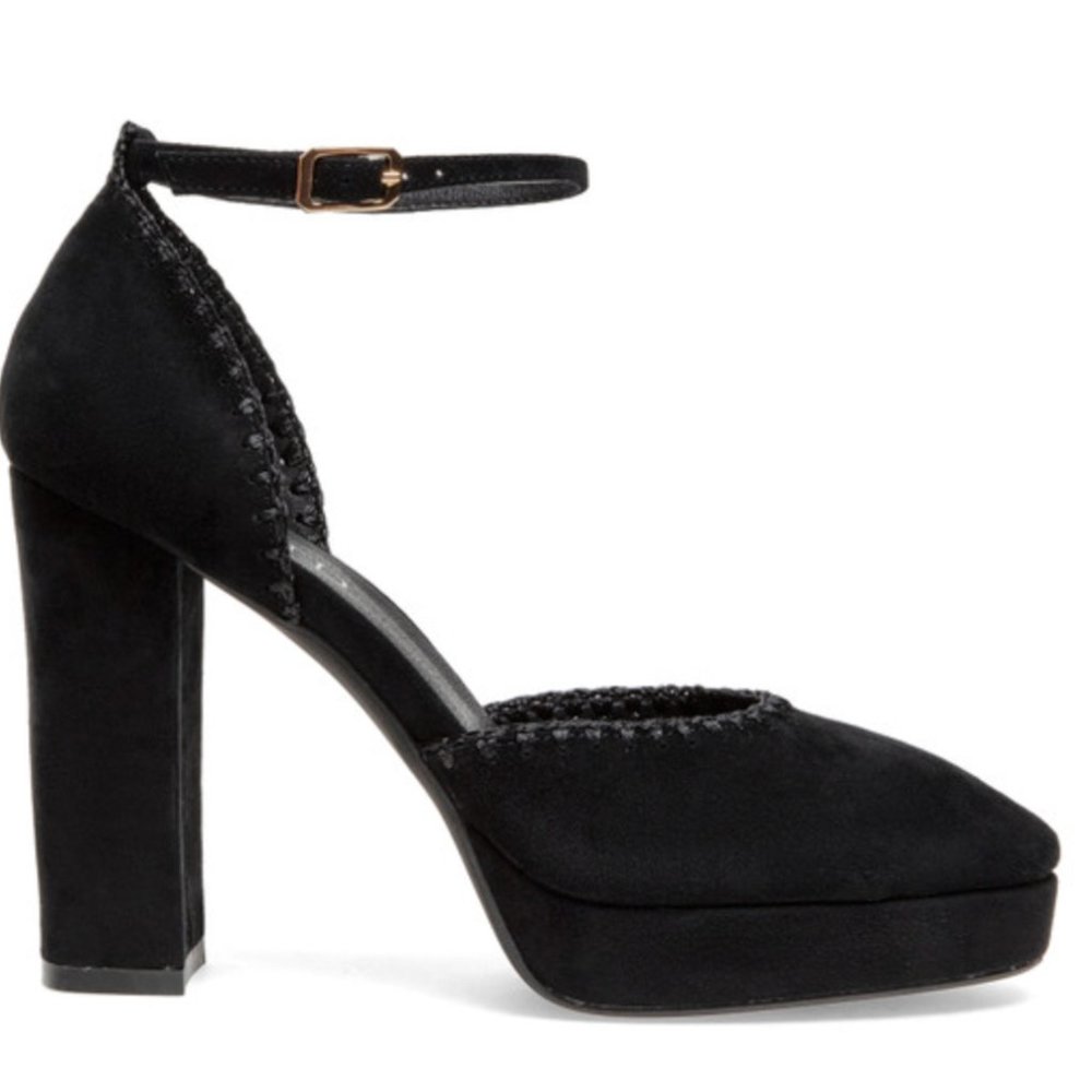 Silent D Black suede addie pump size 11